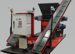 DRVIČ/DRTIČ na spracovanie plastov, dreva, kovu, papiera, stavebného materiálu a iné  -	dvojsekciový (hrubé a jemné drvenie) 55 kW