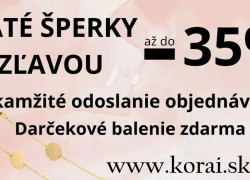 Novoročná akcia na zlaté šperky Korai