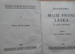 Ivan Klicpera: Moje první láska a jiné povídky