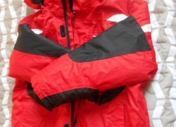 detskú bundu Crane červenú veľkosť 122/128