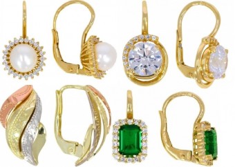 Zlaté náušnice Korai bez t