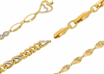 Zlaté náramky Korai bez textu