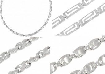 Náhrdelníky z bieleho zlata Korai bez t