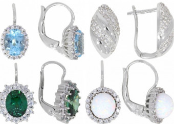 Náušnice z bieleho zlata Korai bez t