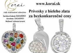 Prívesky z bieleho zlata od KORAI