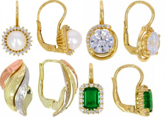 Zlaté náušnice Korai bez t