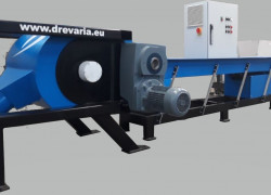 DRVIČ/DRTIČ na spracovanie duba, buka, smreku a iné  -	dvojsekciový drvič (hrubé a jemné drvenie) 32kW