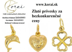 Prívesky zo žltého zlata Korai