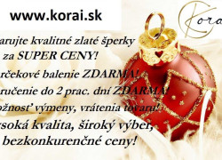 Vianočné zľavy na zlaté šperky Korai