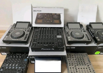 unboxindisplayPioneerDJMV10Pioneercdj3000playersPioneerddjflx4packedupdisplaywatsdj