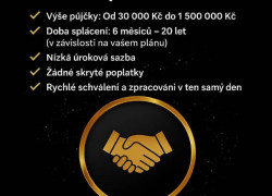 My půjčujeme, vy se usmíváte 😊  Zažádejte si hned!